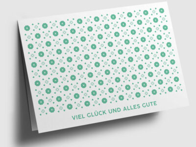 Klappkarte “Viel Glück und alles Gute”