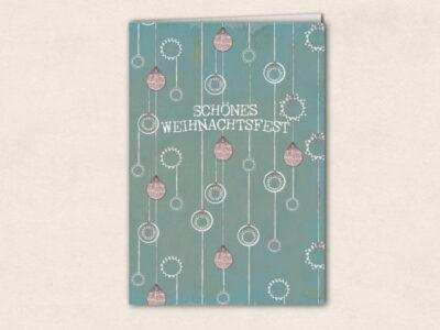 Weihnachtskarte "Weihnachtskugeln"