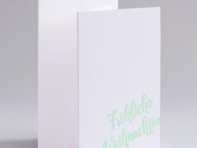 Weihnachtskarte Colored - Neon Green