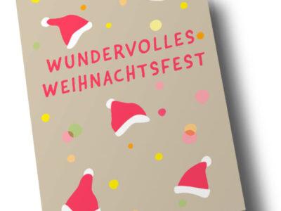 Klappkarte "Wundervolles Weihnachtsfest"