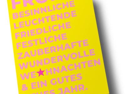 Klappkarte "Weihnachtswünsche" NEON